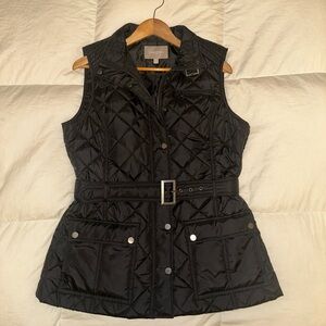 Banana Republic Equestrian Style Quilted Vest - Black